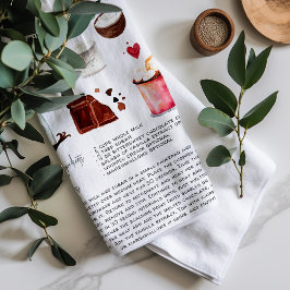 自家製ホットチョコレート |レシピ家宝 キッチンタオル