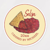 自家製ホットトマトサルサホーム缶詰バイ ラベル (デザイン2)