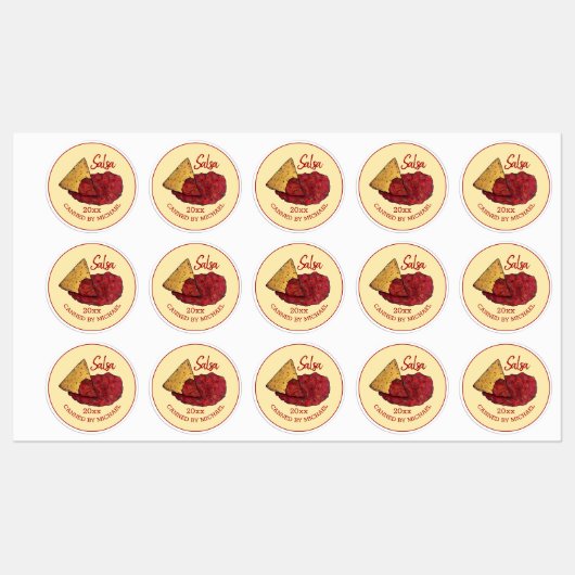 自家製ホットトマトサルサホーム缶詰バイ ラベル (シート)