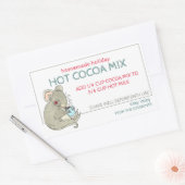 自家製ホリデーホットココアジャールラベル 長方形シール (封筒)