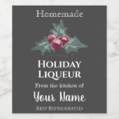 自家製ホリデーリキュールワインシャルボードクリスマス ワインラベル (シングルラベル)