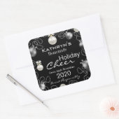 自家製ホリデー応援ムーンシャインパーソナライズされた スクエアシール (封筒)