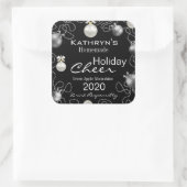 自家製ホリデー応援ムーンシャインパーソナライズされた スクエアシール (バッグ)