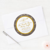 自家製ボディ製品バニラ成分茶色 ラウンドシール (封筒)