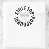 自家製ポトゥーリホリデーモダンシンプルラベル ラウンドシール (バッグ)