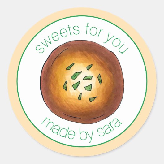 自家製マルパインディアンパンケーキミタイスイーツ ラウンドシール (正面)