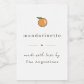 自家製マンダリンテットマンダリンリキュールギフトラベル フードラベル (シングルラベル)