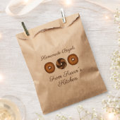 自家製マーブルリーシナモンプレインベーグルベーカリー フェイバーバッグ (クリップ留めされた状態)