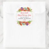 自家製ミックスベリージャム缶詰ラベル ラウンドシール (バッグ)