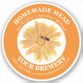 自家製ミードボトルラベルシール シール (正面)
