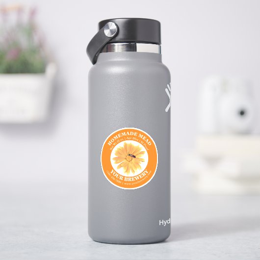 自家製ミードボトルラベルシール シール (HydroFlask)