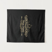 自家製モダンコーヒーベーカリーカスタムビジネスロゴ タペストリー (正面(横))