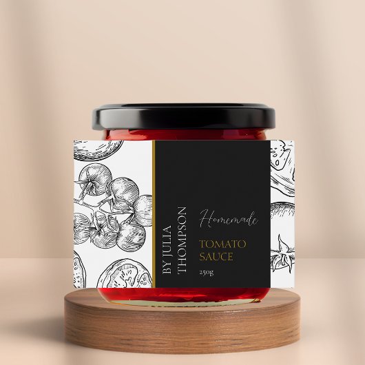 自家製モダントマトソースラベル フードラベル