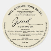 自家製モダンパンのレーベルコテージ法ラベル ラウンドシール (正面)