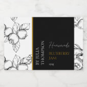 自家製モダンブルーベリージャムラベル フードラベル (シングルラベル)