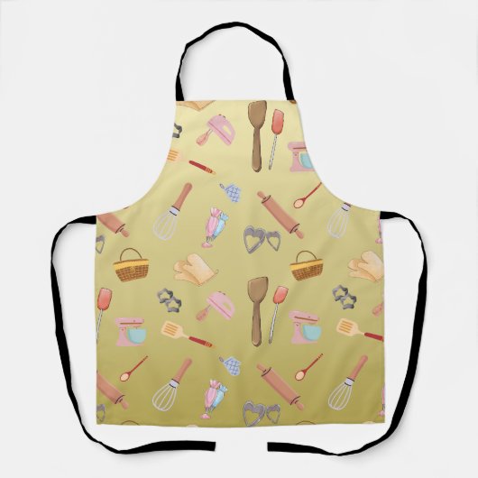 自家製モダンベーカリーへようこそ名前のカスタマイズ エプロン (正面)