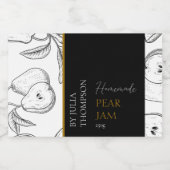 自家製モダン梨ジャムラベル フードラベル (シングルラベル)