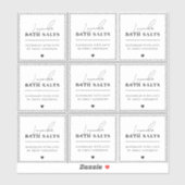 自家製モダン浴塩防水製品ラベル シール (シート)