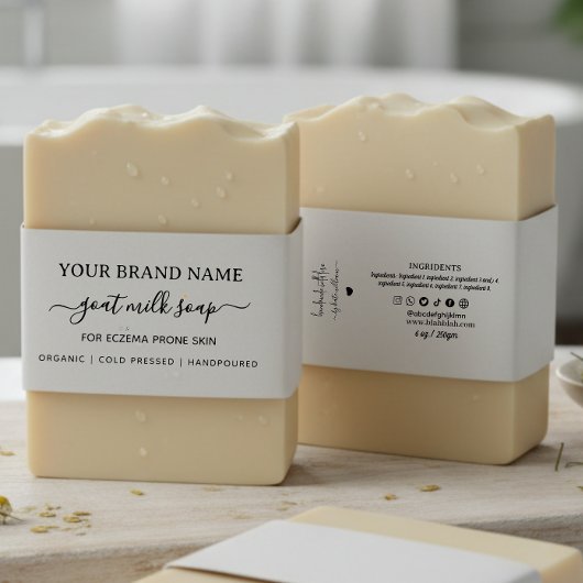 自家製ヤギ石鹸ベリーバンド石鹸の包装 招待状ベリーバンド