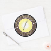 自家製ライブレッドラベルテンプレート ラウンドシール (封筒)