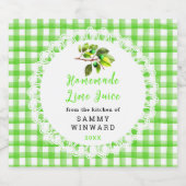 自家製ライムジュース飲料 リキュールボトルラベル (シングルラベル)