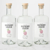 自家製ラズベリカスタムー酒結婚式の引き出物 リキュールボトルラベル (ボトル)