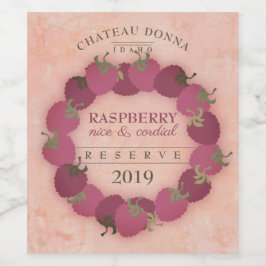 自家製ラズベリーの心を込めたワパーソナライズされたイン ワインラベル