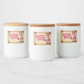 自家製ラズベリーリザーブメント – ヴィンテージ フードラベル (ボトル)