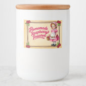 自家製ラズベリーリザーブメント – ヴィンテージ フードラベル (正面)