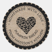 自家製ラブクラフト紙ハートグッズ ラウンドシール (正面)