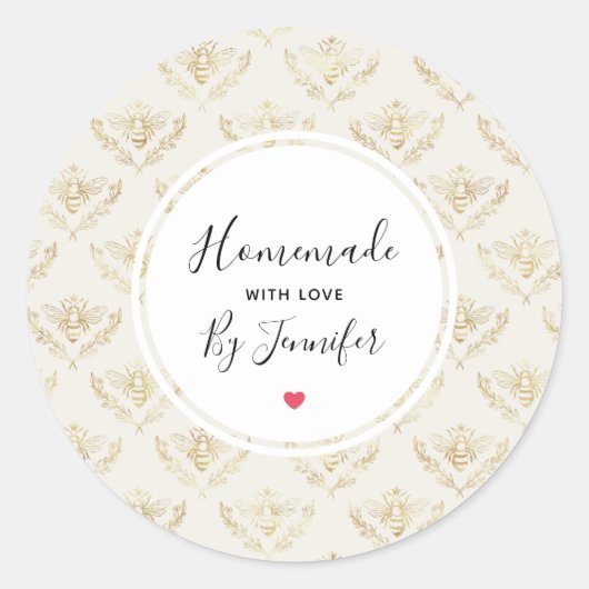 自家製ラブゴールデンのまわりに付き王冠 ラウンドシール (正面)