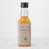 自家製ラブスロージンクラフト紙 リキュールボトルラベル (正面)