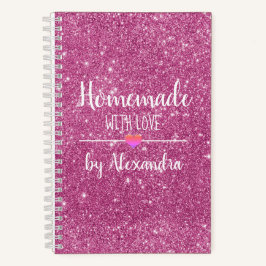 自家製ラブピンクグリッターレシピ ノートブック