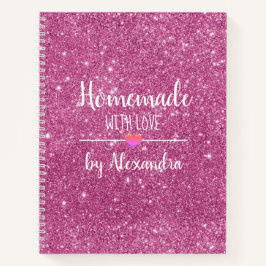 自家製ラブピンクグリッターレシピ ノートブック