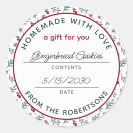 自家製ラブプロダクトネームホリデーボタニカル ラウンドシール