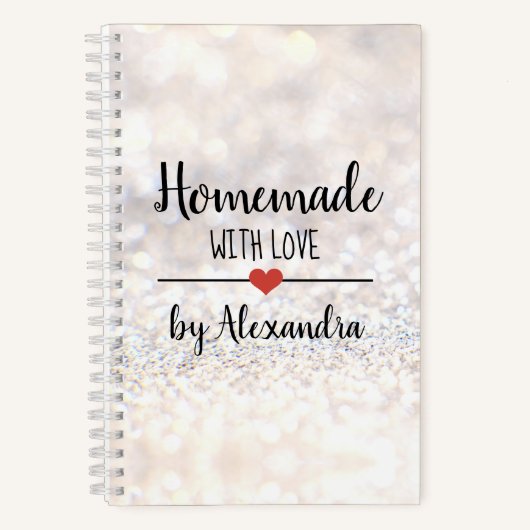 自家製ラブホワイトグリッターレシピ ノートブック (正面)