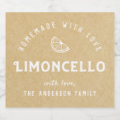 自家製ラブリモンチェロモダンクラフト リキュールボトルラベル (シングルラベル)