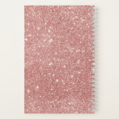 自家製ラブ赤面ピンクグリッターレシピ ノートブック (裏面)