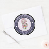 自家製ラベンダーシロップテンプレート ラウンドシール (封筒)