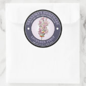 自家製ラベンダーシロップテンプレート ラウンドシール (バッグ)