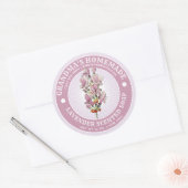 自家製ラベンダー香り付きソープラベルテンプレート ラウンドシール (封筒)