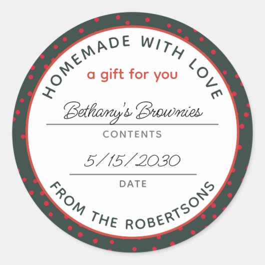 自家製ラヴフェスティバルレッドグリーン ラウンドシール (正面)