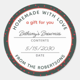 自家製ラヴフェスティバルレッドグリーン ラウンドシール