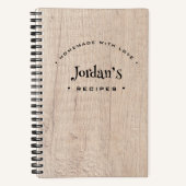 自家製ラヴレシピ素朴パーソナライズされた ノートブック (正面)