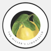 自家製リメンチェロ |白黒モダン文字 ラウンドシール (正面)