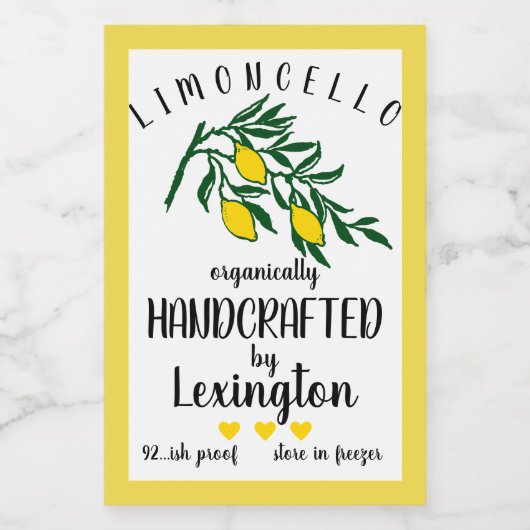 自家製リモオーガニックンチェロ小ボトルラベル | フードラベル (シングルラベル)