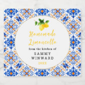 自家製リモンチェロドリンク リキュールボトルラベル (シングルラベル)