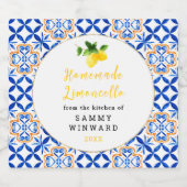 自家製リモンチェロドリンク リキュールボトルラベル (シングルラベル)