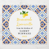 自家製リモンチェロドリンク リキュールボトルラベル (シングルラベル)