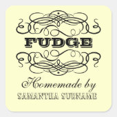 自家製レシピジャム瓶シール スクエアシール (正面)